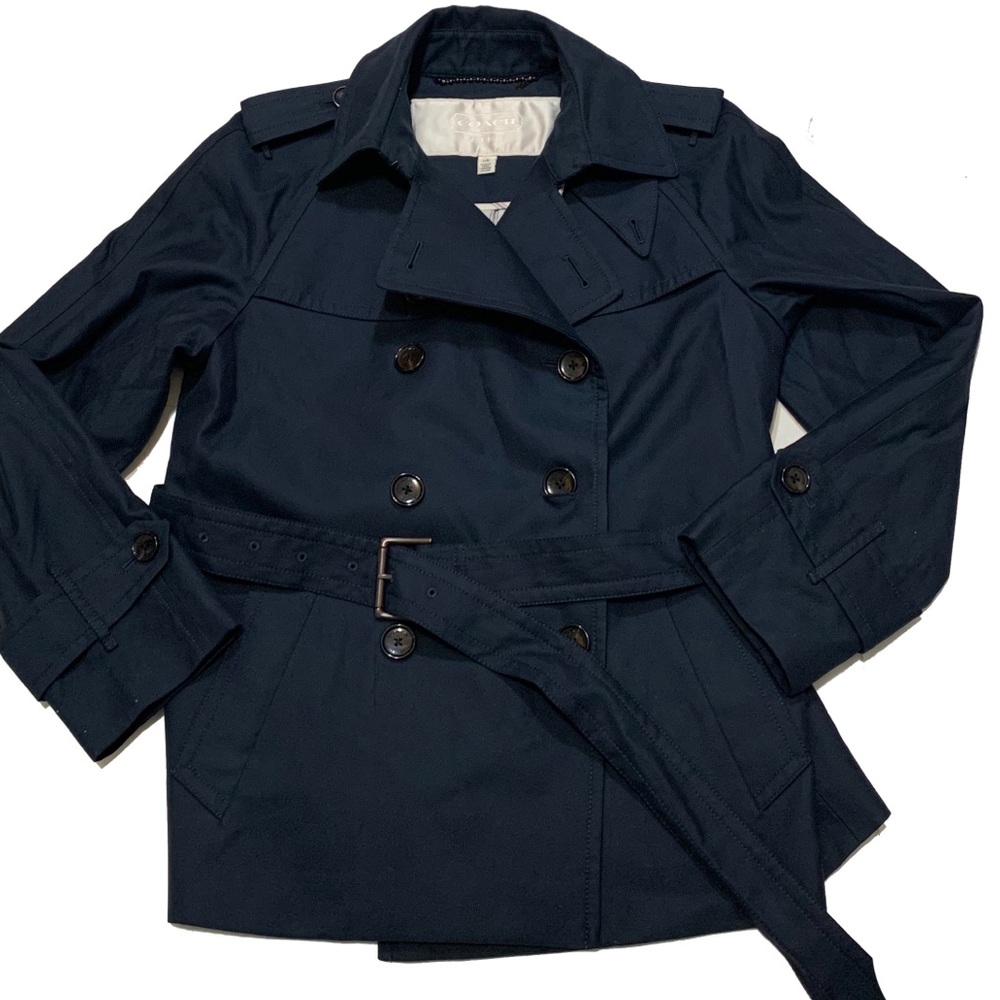 L / Coach short trench coat